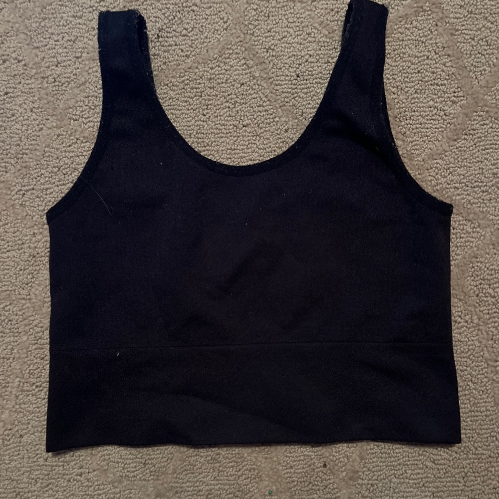 Black crop top/ sports bra
